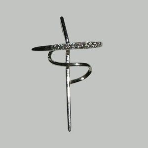 LOVELY MODERNIST 925SS CROSS PENDANT  (NEW)